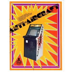 Anti Aircraft Video Arcade Game Flyer 1975 Vintage Retro Art 8.5" x 11 Original